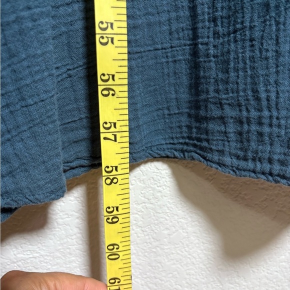 Velvet by Graham and Spencer Chic Teal Maxi Dress, Vintage Slub. Lightweight. S - Picture 6 of 16